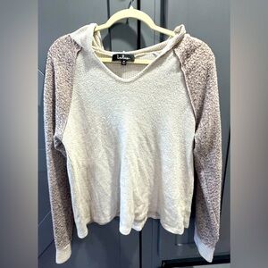 Lulus multi material hoodie